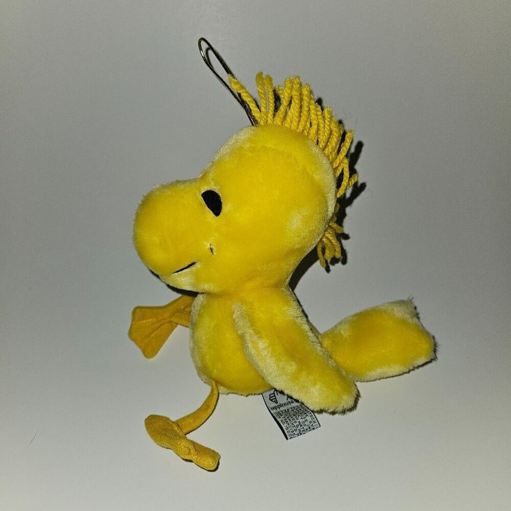 VTG Peanuts Applause Chirping Woodstock Plush 7" Stuffed Toy Shake/Rattles READ